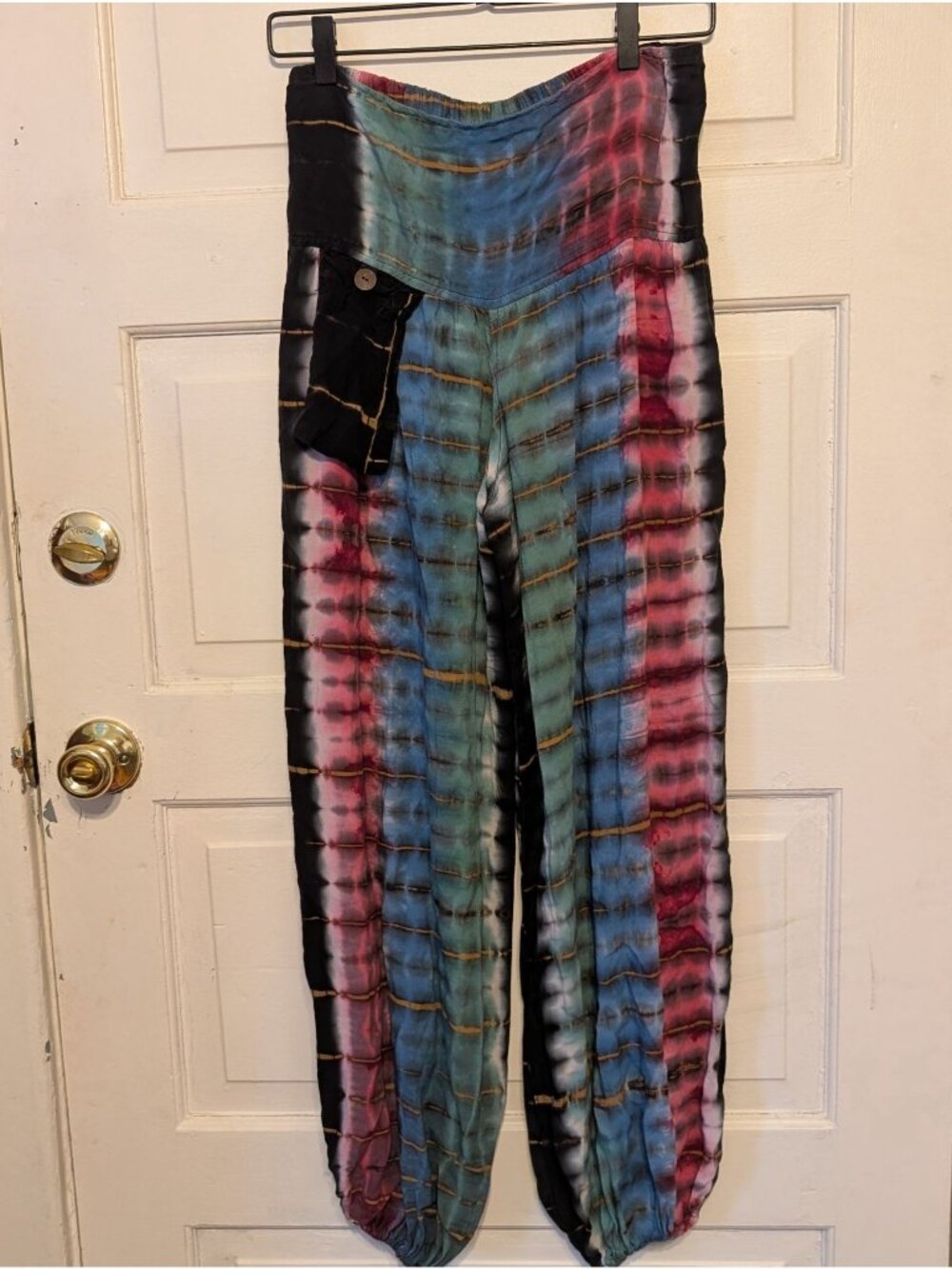 Earthbound Carmen Tie-dye Lounge Pants Size S Colorful Bohemian Lagenlook
